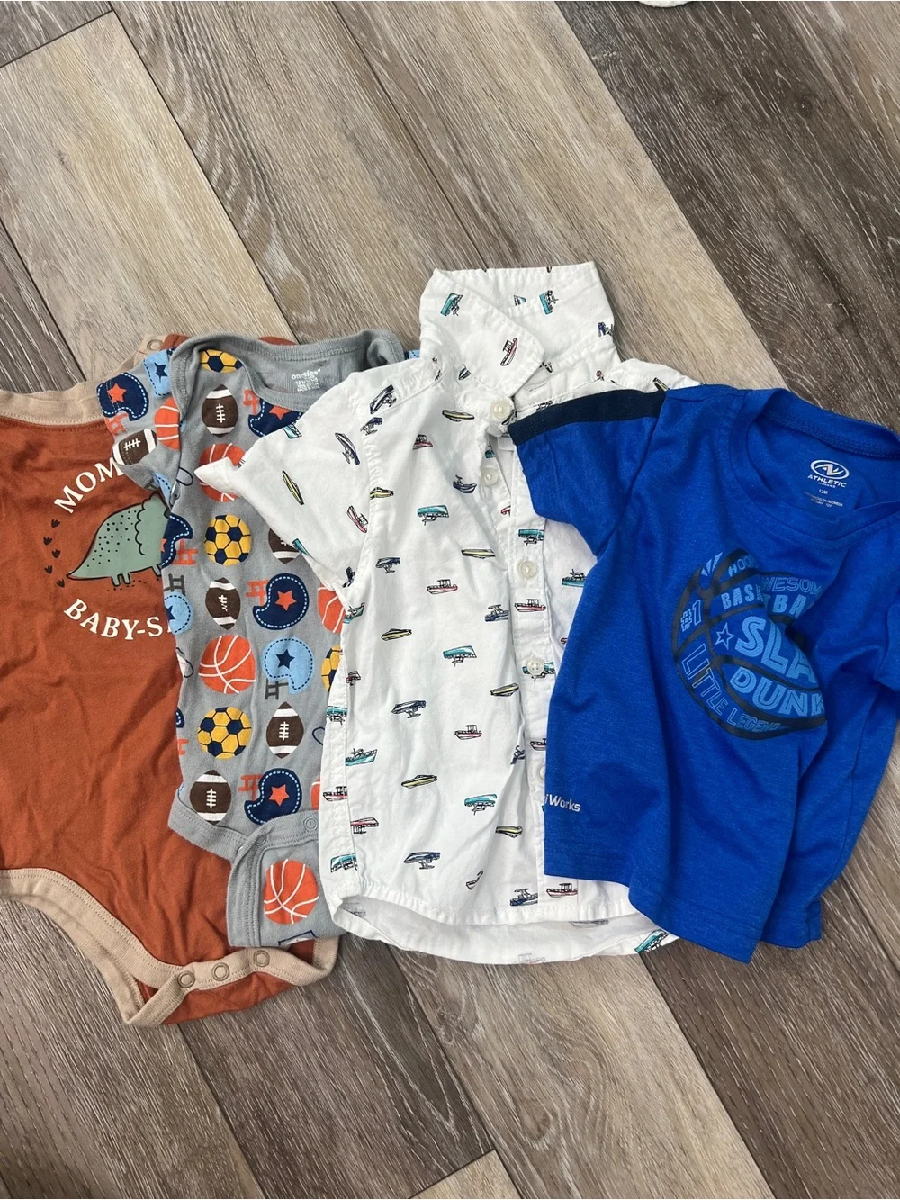 Bundle baby boy bodysuit button down active tee